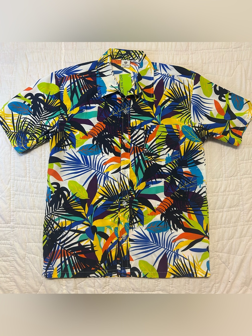 Tailor Pal Love Hawaiian Shirt Mens 3XL Tropical Resort Camp Cruise ButtonUp NWT
